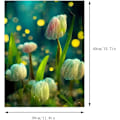 Miniatyrbild 1 av 5: 30x40cm, Vit knopp 5d diamantmålning strassbroderi canvas