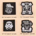 Miniatyrbillede 3 af 5: 16 stk. Sort og Hvid Broderet Appliqué Patches Stickers til