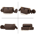 Miniatyrbilde 4 av 8: #Skulderveske for kvinner, bred stropp i skinn med myntlomme#