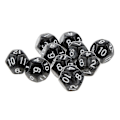 Miniatyrbillede 5 af 5: 4x 10 stk. Tolvsidet Terning D12 Spille D&d Rpg Festspil Terninger Sort