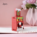 Miniatyrbillede 1 af 5: *2 stk. 3D julekort Kreative foldbare julekort Col*