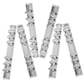 Miniatyrbillede 4 af 4: 6 stk. Metal Løsblad Bindere DIY Binderringe Løsblad Binderclips Kontorartikler