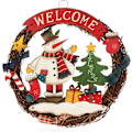 Miniatyrbild 2 av 5: Flätat julkrans - Välkommen dörrkrans för jul - Ch