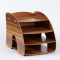 Miniatyrbilde 2 av 4: #Brevmagasin dokumentmagasin 4 rom skrivebordstativ oppbevaringsboks#