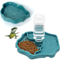 Miniatyrbillede 3 af 5: *Reptil Vanddispenser, 2 i 1 Anti-Overflow Foderdispenser Skål*
