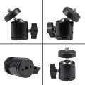 Miniatyrbild 4 av 5: #Mini Kulhuvud 2-pack Kulhuvudfäste med Avtagbar 1/4\" Hotskoadapter#