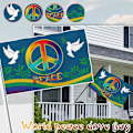 Miniatyrbillede 2 af 5: #90x150cm, Verdens Fredsflag - Lyse Farver#