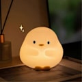 Miniatyrbillede 5 af 5: Ande Natlampe, Sød Andelampe, Squishy Silikone Natlampe Med 30 Minutters Timer, Genopladelig Be