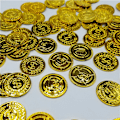 Miniatyrbillede 1 af 5: 100 Stykker Børne Pirat Guld Mønter Falsk Skattekiste Mønter - Fan