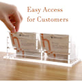 Miniatyrbillede 4 af 5: (4 Række-H) Visitkort Holder Display til Skrivebord, Kort Organizer