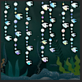 Miniatyrbillede 2 af 5: Ocean Fish Party Girland Kit (2 stk, 3,5 m Længde Hver), Symphony