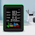 Miniatyrbild 2 av 5: Komplett inomhusluftmätare - Portabel koldioxidmätare med användarvänlig LED-display - Inomhusluftkvalitetsmätare (Vit)