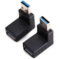 Miniatyrbilde 2 av 4: *USB 3.0-adapter 90 grader hann til hunn vertikal opp ned vinkel C*