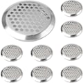 Miniatyrbillede 1 af 5: 30 stk. 53 mm runde ventilationsriste i rustfrit stål til luftstrømsdækning (30 stk.)