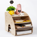 Miniatyrbillede 1 af 4: #Brevbakke dokumentbakke 4 rum skrivebordsstativ opbevaringsboks#