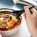 Miniatyrbillede 3 af 4: 6 stk. Melamin Suppeskeer Restaurant Service Madskeer Ramen Skeer