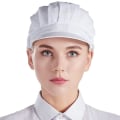Miniatyrbillede 1 af 5: 3 Pak Halv-Mesh Kokkehatte - Hvid, Unisex Køkkenhatte med Mesh