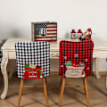 Miniatyrbild 3 av 5: #Set med 2 julrutiga stolsöverdrag, 50 x 46 cm, C#