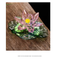 Miniatyrbilde 3 av 3: Rosa gnistrende krystall? Fargespill krystall lotusblomst, Gla
