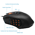Miniatyrbillede 3 af 5: #Gaming Mus, 12 Programmerbare Gaming Knapper, 16400 DPI Gaming Mus#