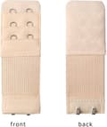6-pack Elastiska 2/3-Haka Bh-förlängare för Kvinnor (Vit, Svart, Beige)