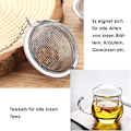 Miniatyrbillede 3 af 5: Rustfrit Stål Te-Infuser, Te-Sigte, 4,5 cm Te-Kugle, Te-F