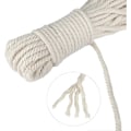 Miniatyrbillede 3 af 5: 6mm Beige Macrame Snor 20m Tyk Macrame Reb Bomuld Til Vægophæng Planteophæng Strikkehåndværk (6mm * 20m)