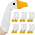 Miniatyrbilde 1 av 5: Unisex gåsesokker, morsomme nyhetssokk dukkegaver, egnet for damer menn gutter jenter maskeradefest 6 stk
