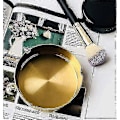 Miniatyrbild 5 av 5: Rund Askkopp i Rostfritt Stål (2 Stycken, Guld)