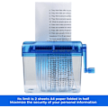 Miniatyrbillede 7 af 7: #Håndpapirshredder Bærbar Mini Shredder Manuel Shredder A6 Papirdokumenter#