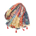 #Färgglad tryckt fransad halsduk, 185-100cm#