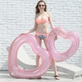 Miniatyrbilde 5 av 6: #Oppblåsbar bøye 1 stk Rosa Hjerteformet Svømme Ring Oppblåsbar Bassengbøye Svømmebasseng Leke for Voksne#