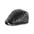Miniatyrbild 1 av 5: Newsboy-hattar för män PU-läder irländsk flat cap Fitted Ivy-hatt Retro 1920-tals Gatsby-hatt Herr Basker Keps Jakt-hatt