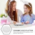 Miniatyrbild 3 av 4: Äggfat Förrätt Äggserveringsfat Keramiskt Äggfat för Hem Restaurang P2025032600566