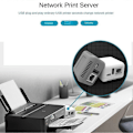 Miniatyrbilde 3 av 5: Mini NP330 Nettverk USB 2.0 Print Server (Nettverksversjon)