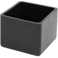 Miniatyrbilde 1 av 5: Firkantede gummiendestykker for stoler, bord, møbelben, 50 mm (sort 4 stk)