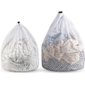 Miniatyrbillede 2 af 5: (2 Pak 50*70, 60*80) Mesh Vaskesæk - Maskinvaskbar med Træk snor