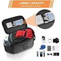 Miniatyrbillede 4 af 5: Sort - 6L Cykelstyr Bag, Vandafvisende Forpose, Stor Kapacitet