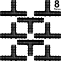 Miniatyrbillede 2 af 5: Slangekoblinger til 16 mm vandingssystem (T-stykke)