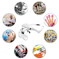 Pikkukuva 5 / 5: Handsfree-suurennuslasit 2 LED-valolla ja 5 vaihdettavalla linssillä, 1.0x - 3.5x
