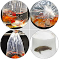 Miniatyrbillede 3 af 3: 50 stk. klare indpakningsposer, transportposer til levende fisk, ferskvandsfiskeposer, plastiklokkeposer