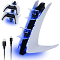 Miniatyrbillede 1 af 8: #PS5-controller oplader til 2 controllere samtidig#