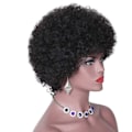 Miniatyrbild 3 av 5: #Toupee Lockigt Bob-Peruk Limlös Trådlös Frontperuk#