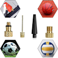 Miniatyrbild 5 av 5: 5 st cykelpumpventilsadaptrar, cykelventilsadapter till C