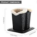 Miniatyrbild 2 av 5: Glasögonhållare, PU Läder Glasögonhållare Ställ med Mjuk Plyschfoder - 2-pack (Svart, 1-pack, 2 Fack)