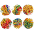 Pikkukuva 1 / 2: 6 kpl 6 cm Värikäs Silikoni Koosh Pallo Pomppiva Pehmeä Jongleerauspallo Sensorinen Fidget Lelu Stressin Lievitys (Satunnainen Väri)
