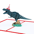 Pikkukuva 3 / 5: /#/5 Joululahjakortti syntymäpäivä dinosaurus 3D onnitteluauto/#/