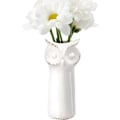 Miniatyrbild 2 av 2: Keramisk Vit Vas, Söt Uggla Blomvas för Öppen Spis Sovrum Kö