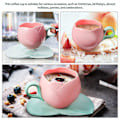 Miniatyrbild 3 av 3: Keramisk Kopp med Fat Set Retro Stil Tulpanblomma Keramisk Kaffemugg för Hemmakontor Kök