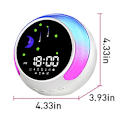 Miniatyrbild 2 av 5: Bluetooth smart högtalare med oberoende väckarklocksfunktion, kan spela in ljudkälla för alarm, touchjustering av ljus, sömnmusik